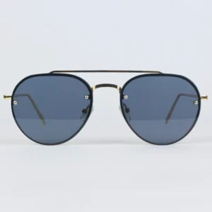 Zibas Skyline Black Aviator Sunglasses - SIlver Metal Frame (3)