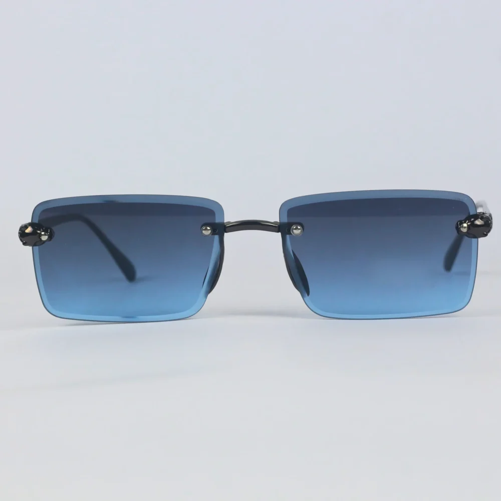 Zibas Unisex Rimless Rectangle Sunglasses