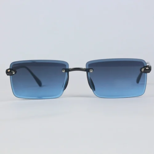 Zibas Unisex Rimless Rectangle Sunglasses