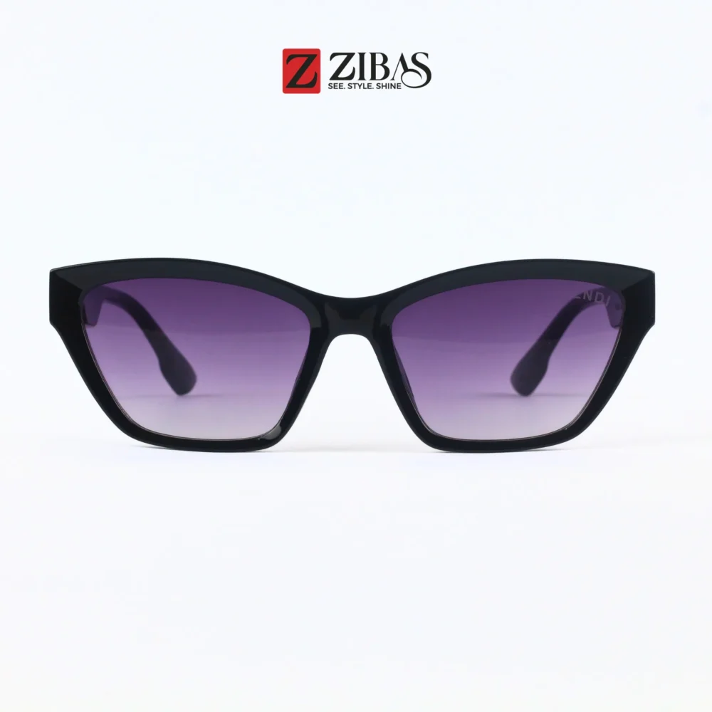 Zibas Gaze Cat Eye Shaped Sunglasses - (UV Protected Purple Shade)