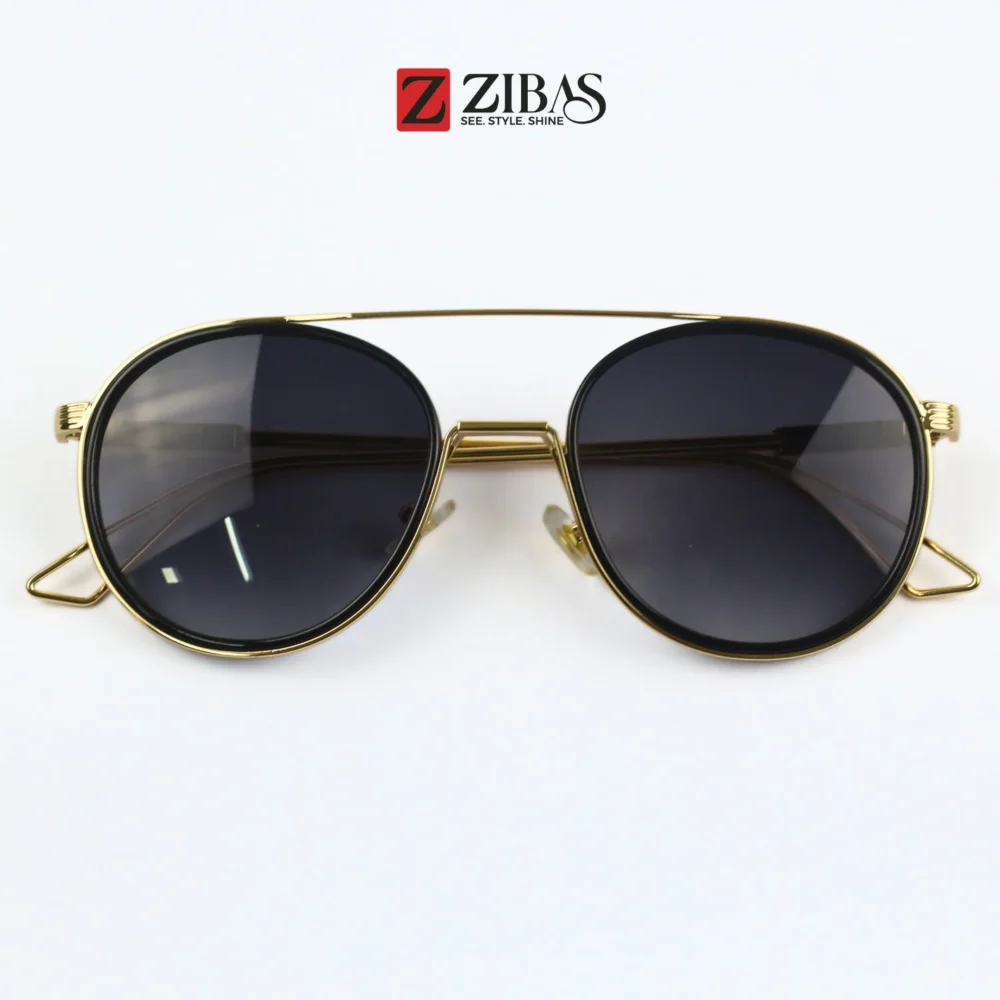 Zibas Midnight Glimmer Round Sunglasses