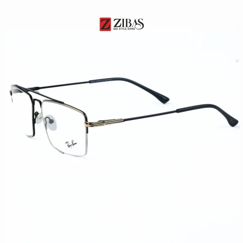 zibas sleekhorizon semi rimless rectangular eyeglasses