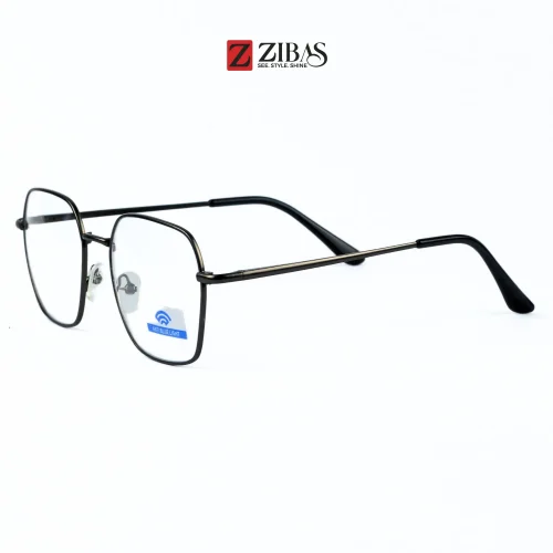 Zibas Black HexaVista Aviator Eyeglasses