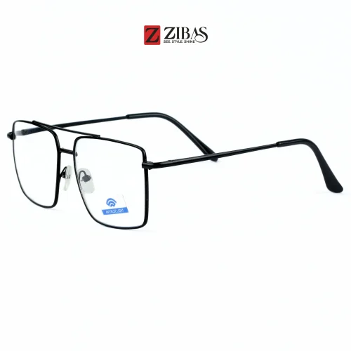 Zibas Black HexaVista Aviator Eyeglasses