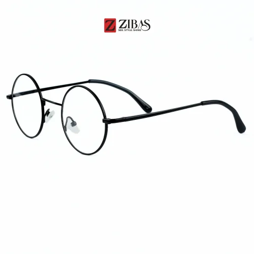 Zibas Black HexaVista Round Eyeglasses