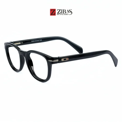 Zibas Black Muse Round Eyeglasses