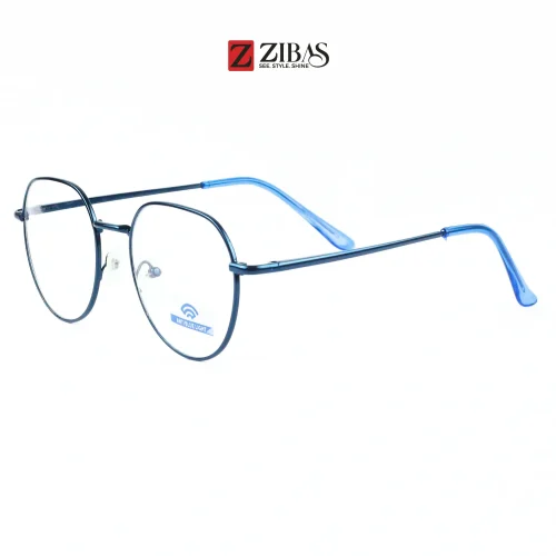 Zibas Blue HexaVista Round Eyeglasses