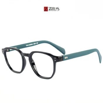 Zibas Bottle green Muse Round Eyeglasses