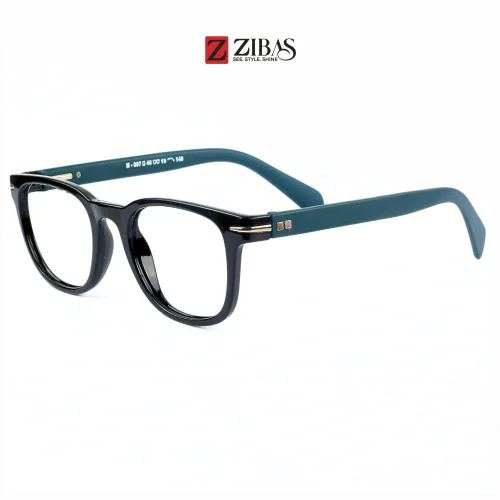 Zibas Bottle green Muse Round Eyeglasses