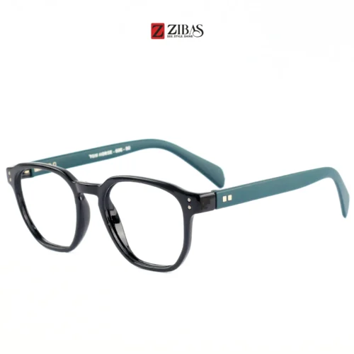 Zibas Bottle green Muse Round Eyeglasses