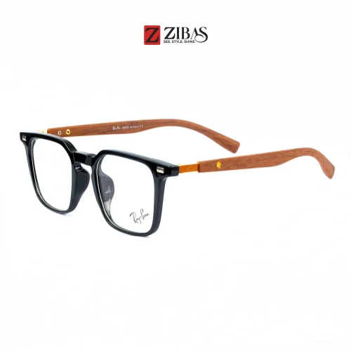 Zibas Redwood Eclipse Clubmaster Eyeglasses