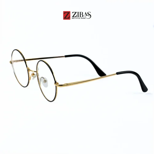 Zibas Golden HexaVista Round Eyeglasses