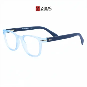 Zibas Light Blue Muse Rectangular Eyeglasses