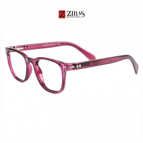 Zibas Maroon Muse Round Eyeglasses