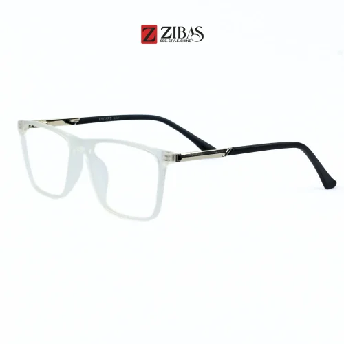 Zibas Crystal Transparent Rectangular Eyeglasses
