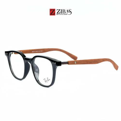 Zibas Redwood Eclipse Clubmaster Eyeglasses