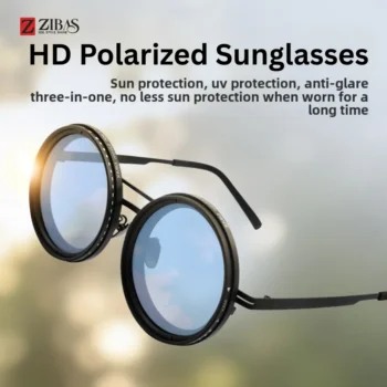 Zibas Gear One - Adjustable Gear Rotation Round Sunglasses