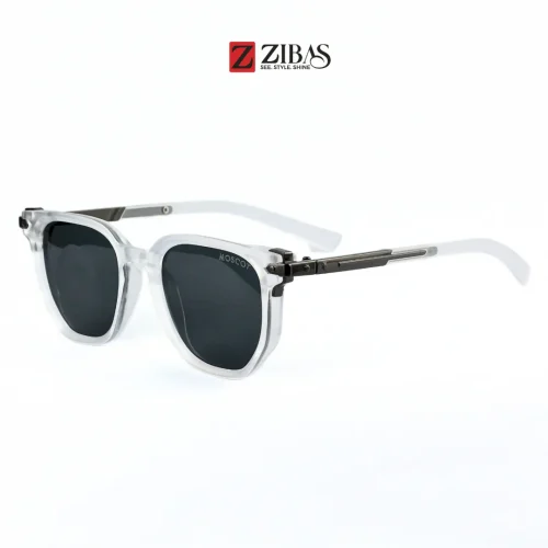 Zibas Forge White Rectangle Sunglasses