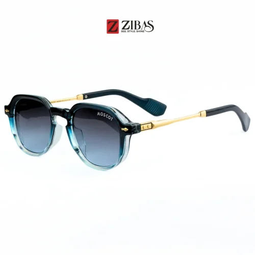 Zibas Lumen Forge Blue Oval Sunglasses