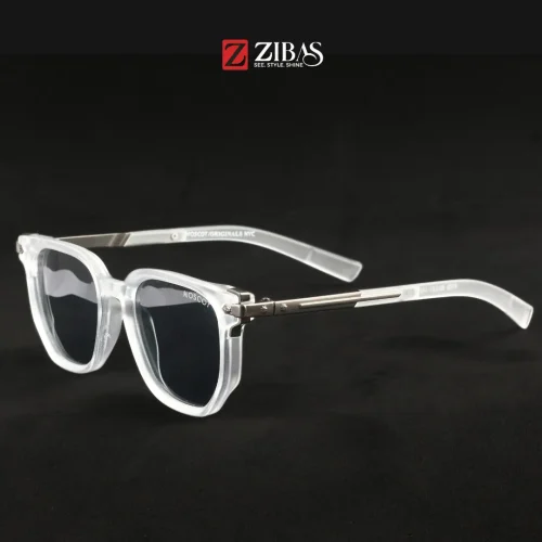 Zibas Lumen Forge Transparent Square Sunglasses