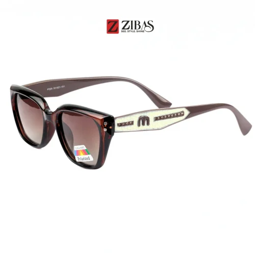 Zibas Marble Coffee Rectangle Polarized Sunglasses