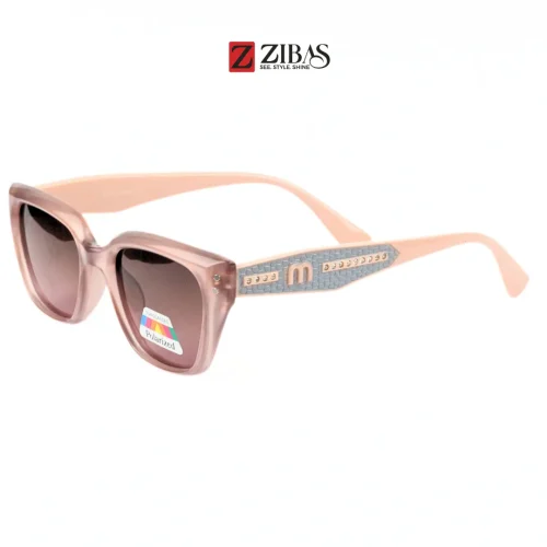 Zibas Marble Pink Rectangle Polarized Sunglasses
