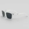 Polarized rectangular sunglasses transparent color