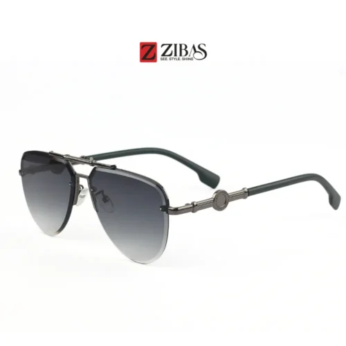 Unisex Gray Gradient Aviator Sunglasses - UV400 Protection | Zibas Prime