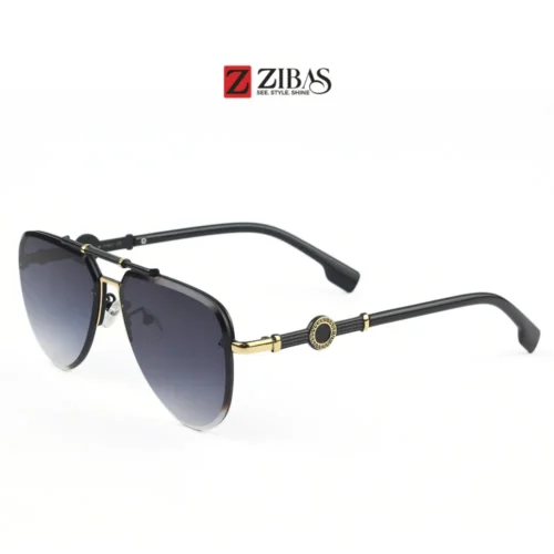 Unisex Black Gradient Aviator Sunglasses - UV400 Protection | Zibas Prime