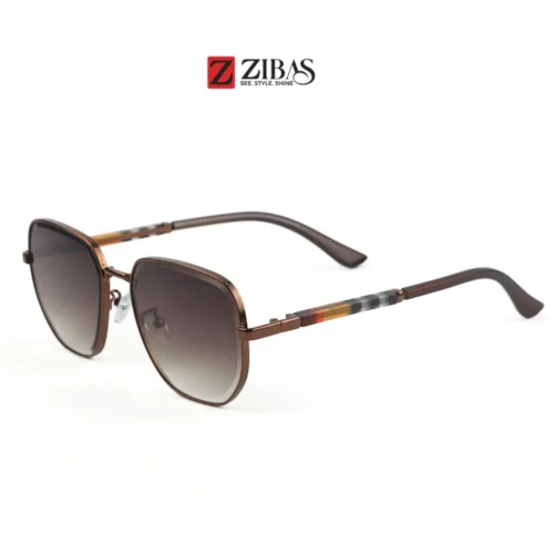 Unisex Gray Gradient Lens with Chocolate Frame Square Sunglasses – UV400 Protection | Zibas Urban