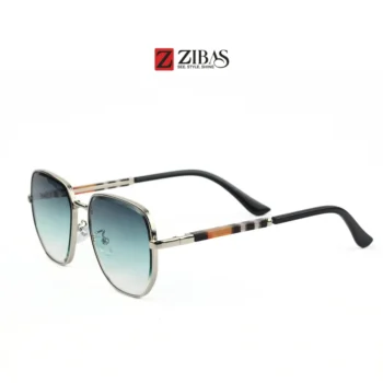 Unisex Light Blue Gradient Lens with Black Frame Square Sunglasses – UV400 Protection | Zibas Urban