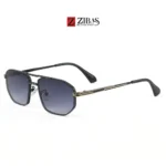 Unisex Light Blue Gradient Lens with Black Frame Geometric Sunglasses – UV400 Protection | Zibas Urban