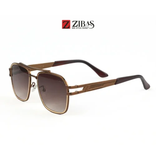 Unisex Chocolate Gradient Lens with Chocolate Frame Aviator Sunglasses – UV400 Protection | Zibas Urban