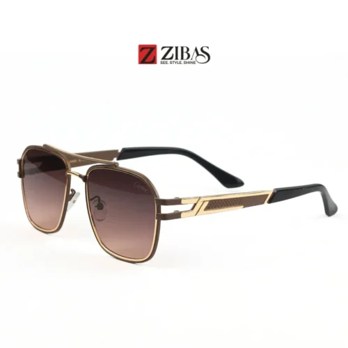 Unisex Light Chocolate Gradient Lens with Chocolate Frame Aviator Sunglasses – UV400 Protection | Zibas Urban