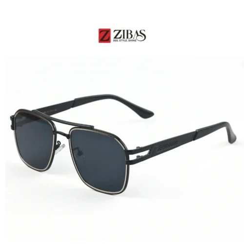 Unisex Black Gradient Lens with Black Frame Aviator Sunglasses – UV400 Protection | Zibas Urban