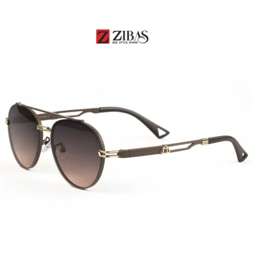 Unisex Chocolate Gradient Aviator Sunglasses - UV400 Protection | Zibas Prime