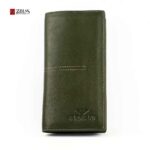Unisex Pure Leather Long Wallet with Two Mobile Compartment – Olive | Zibas Urban